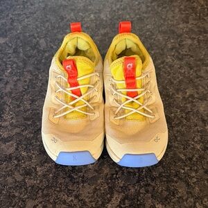 On Running Kids Sneakers in Beige, Red, and Yellow